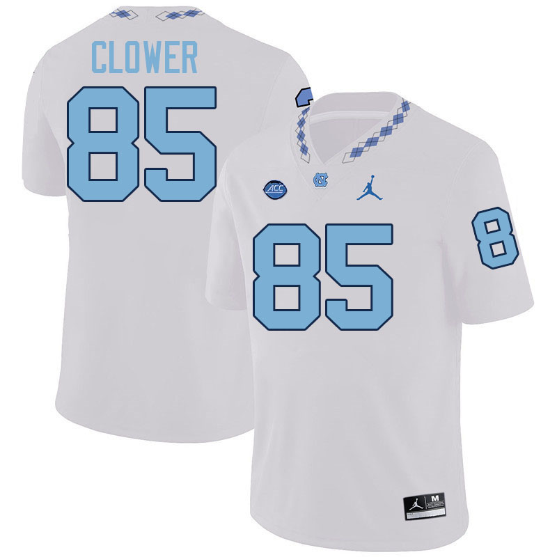 #85 Shanard Clower North Carolina Tar Heels Jerseys,Apparels,Uniforms Stitched-White